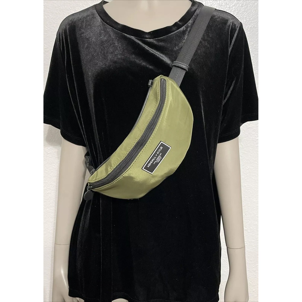 Kendall + Kylie Olive Green Fanny Pack Crossbody Messenger Belt Bag Lightweight